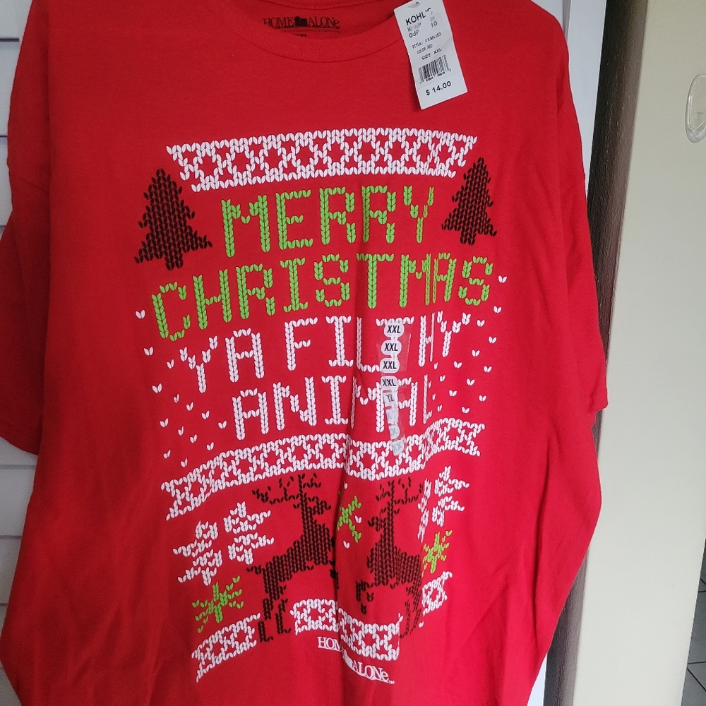 Merry Christmas 'Ya Flithy Animal' Men's Shirt XXL